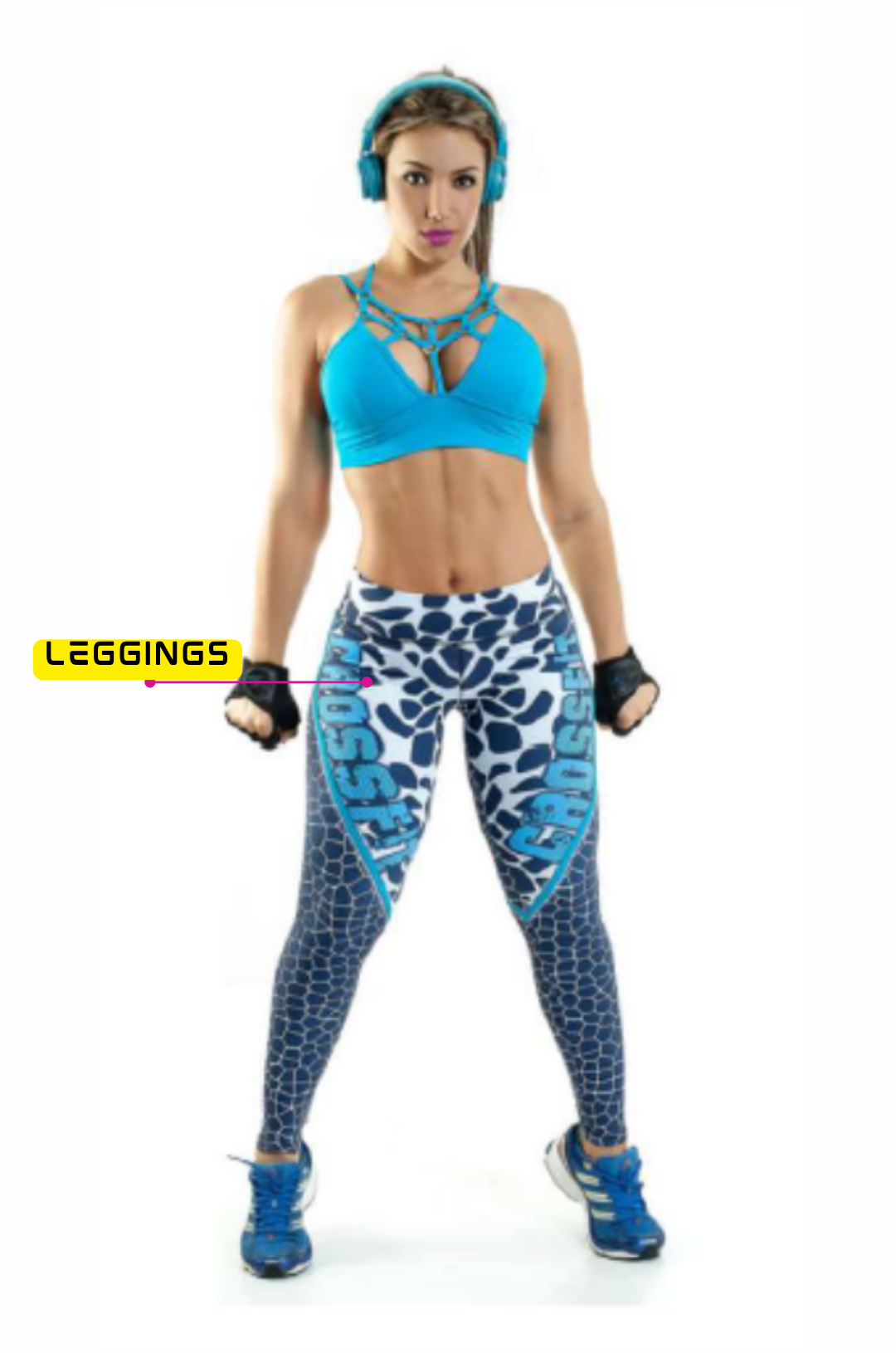 Crossfit Blue Printed Leggings