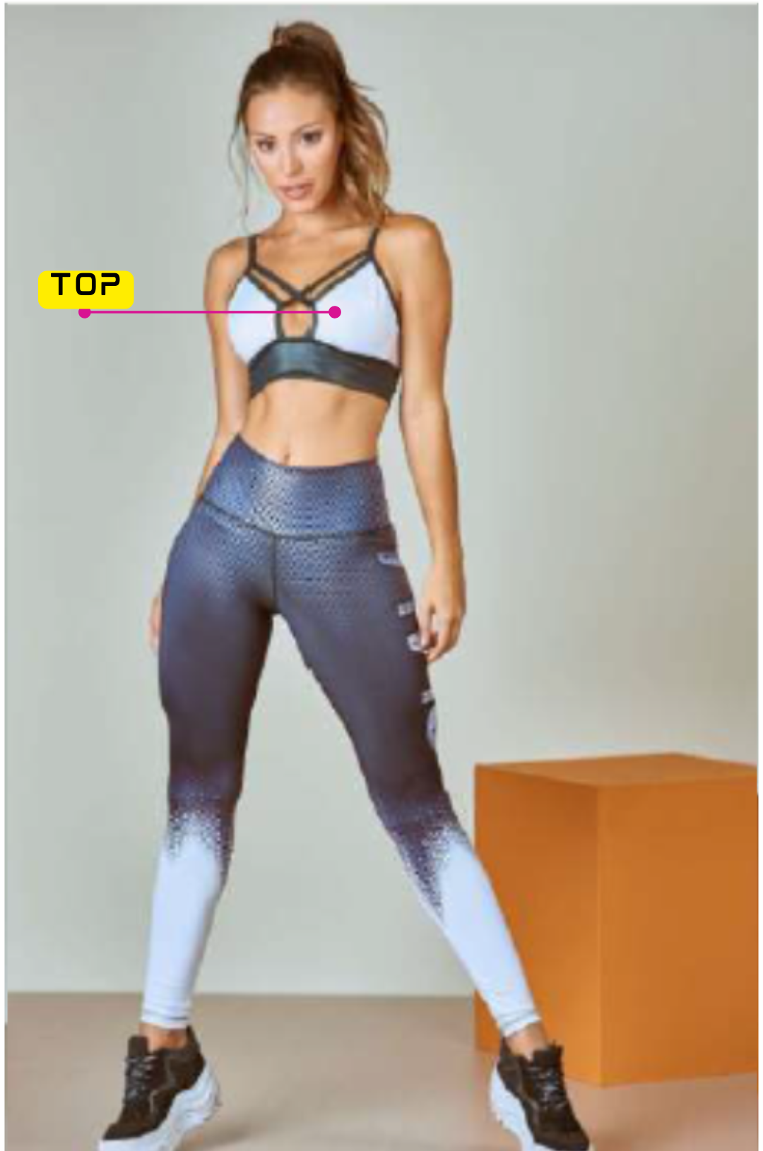 Elite Gray Bicolor Top