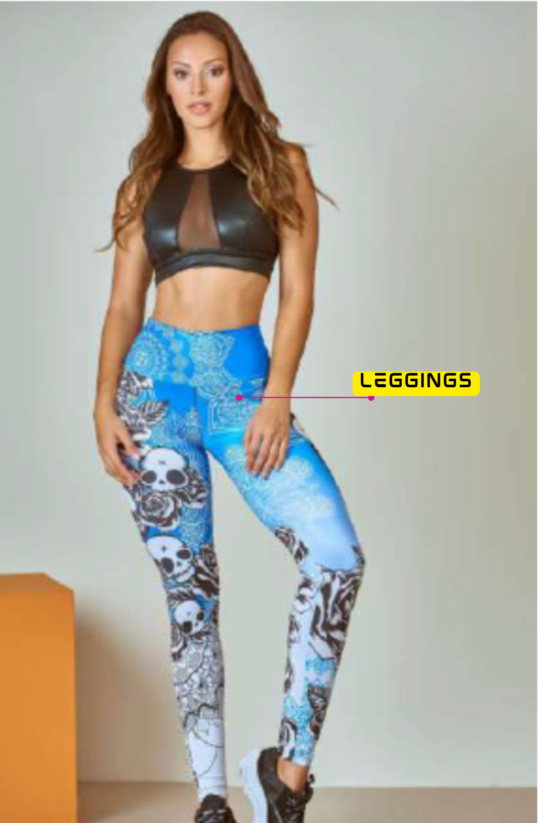 Skull Fit Blue Leggings – Modern Design