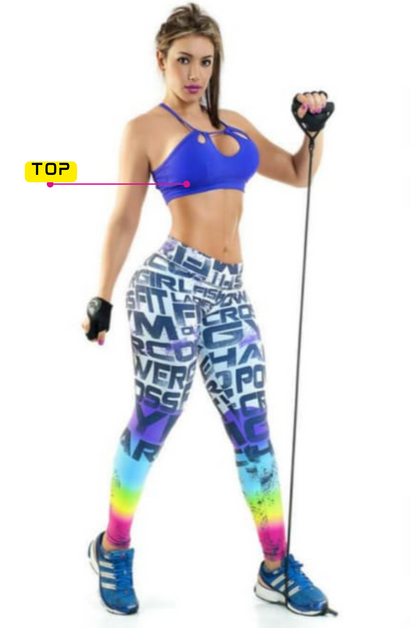Rainbow Blue Sports Top