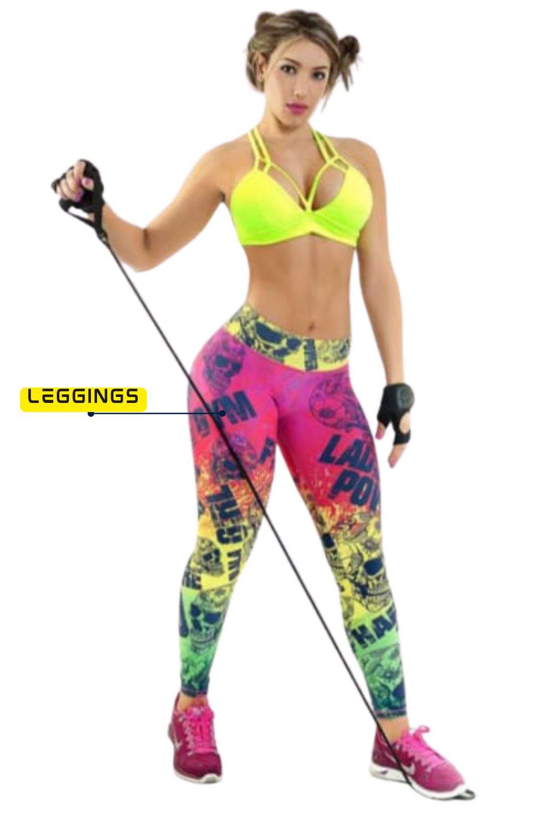 On Fire Modern Multicolor Urban Print Leggings