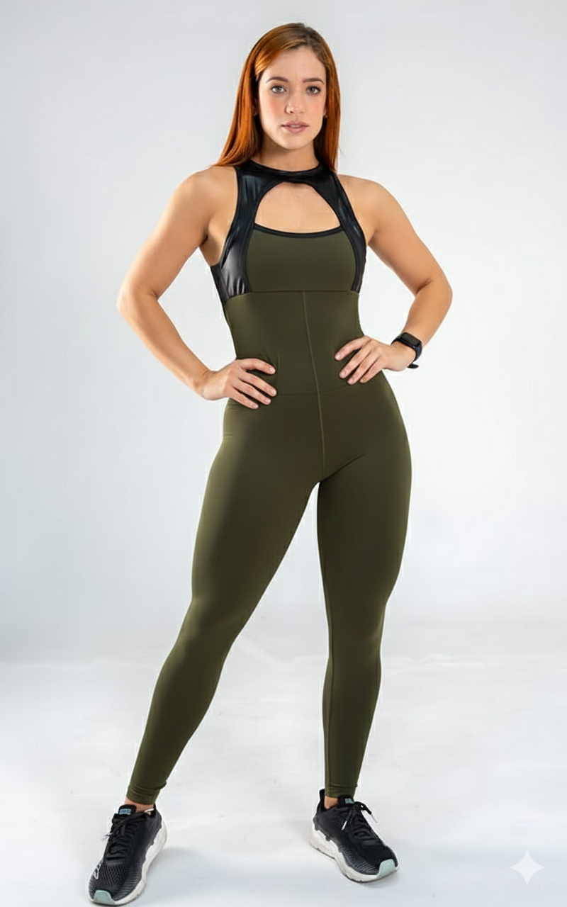 Women’s Short Sleeve One-Piece Sports Jumpsuit